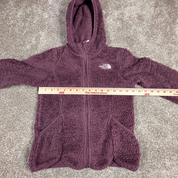 The North Face Girls Purple Suave OSO HiPile Fleece Zip Hoodie Jacket Size S 7/8 - Picture 7 of 16